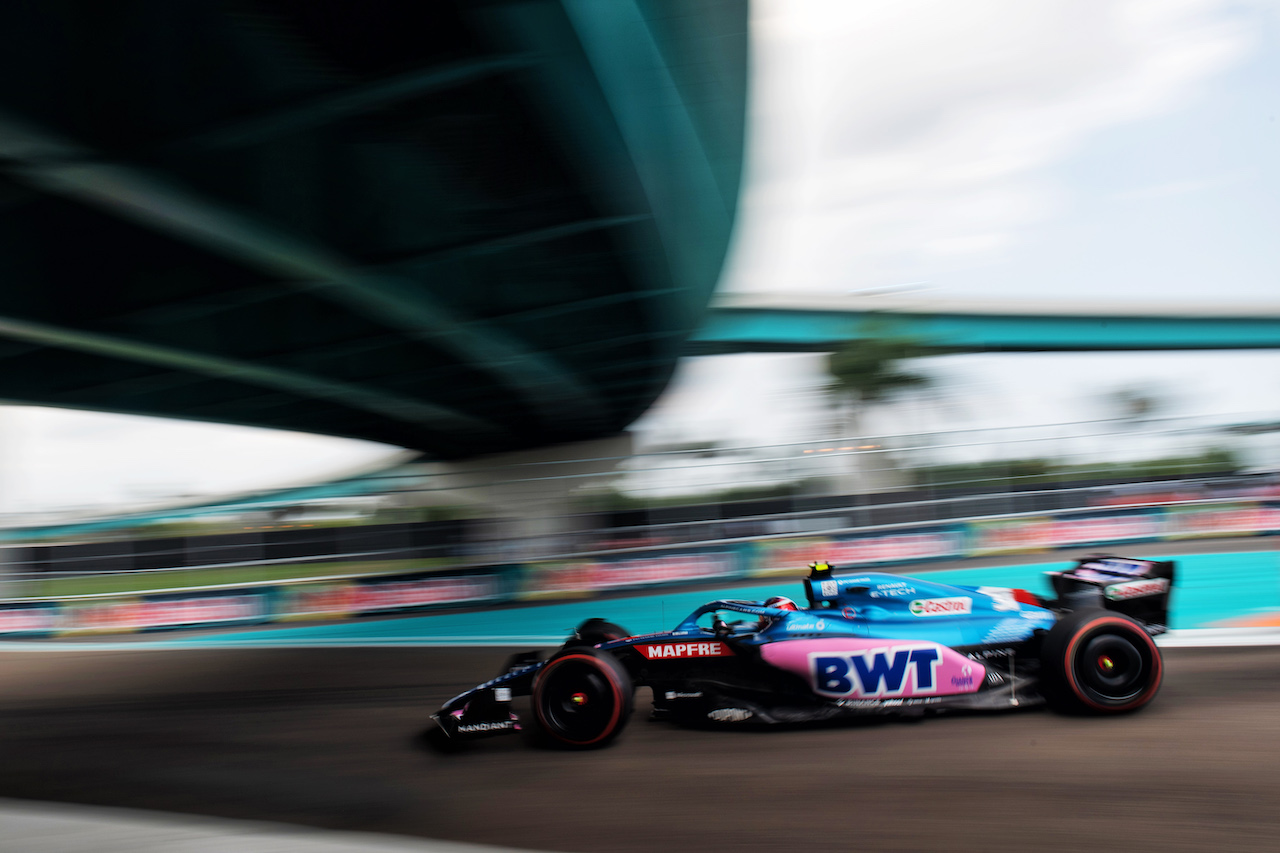 GP MIAMI, Esteban Ocon (FRA) Alpine F1 Team A522.
06.05.2022. Formula 1 World Championship, Rd 5, Miami Grand Prix, Miami, Florida, USA, Practice Day.
- www.xpbimages.com, EMail: requests@xpbimages.com © Copyright: Price / XPB Images