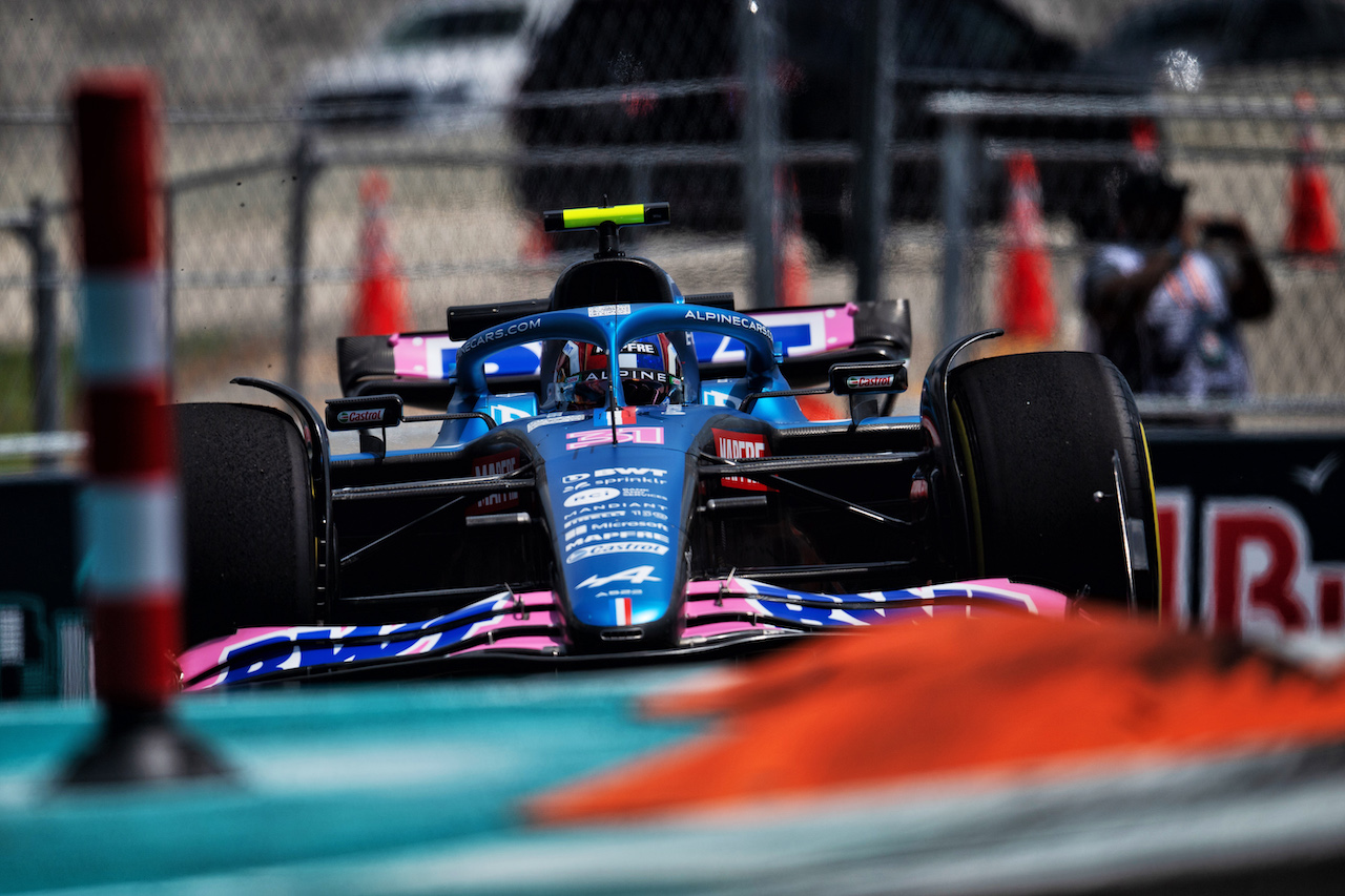 GP MIAMI, Esteban Ocon (FRA) Alpine F1 Team A522.
06.05.2022. Formula 1 World Championship, Rd 5, Miami Grand Prix, Miami, Florida, USA, Practice Day.
- www.xpbimages.com, EMail: requests@xpbimages.com © Copyright: Price / XPB Images