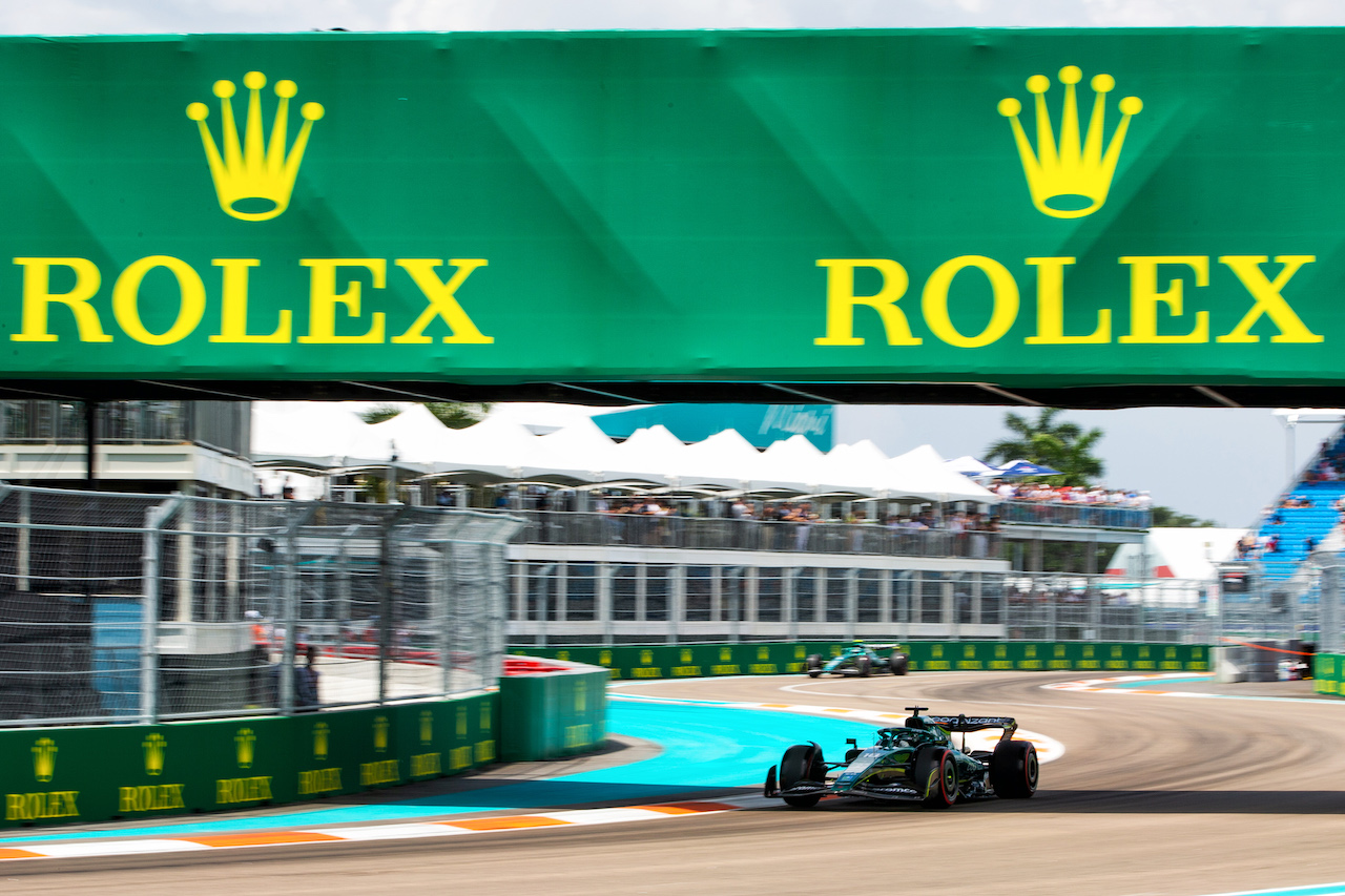 GP MIAMI, Lance Stroll (CDN) Aston Martin F1 Team AMR22.
06.05.2022. Formula 1 World Championship, Rd 5, Miami Grand Prix, Miami, Florida, USA, Practice Day.
- www.xpbimages.com, EMail: requests@xpbimages.com © Copyright: Rew / XPB Images