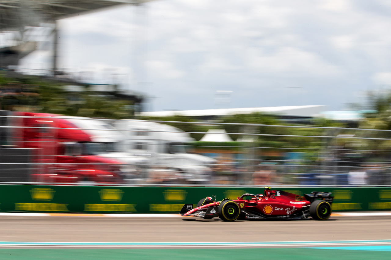 GP MIAMI, Carlos Sainz Jr (ESP) Ferrari F1-75.
06.05.2022. Formula 1 World Championship, Rd 5, Miami Grand Prix, Miami, Florida, USA, Practice Day.
- www.xpbimages.com, EMail: requests@xpbimages.com © Copyright: Rew / XPB Images