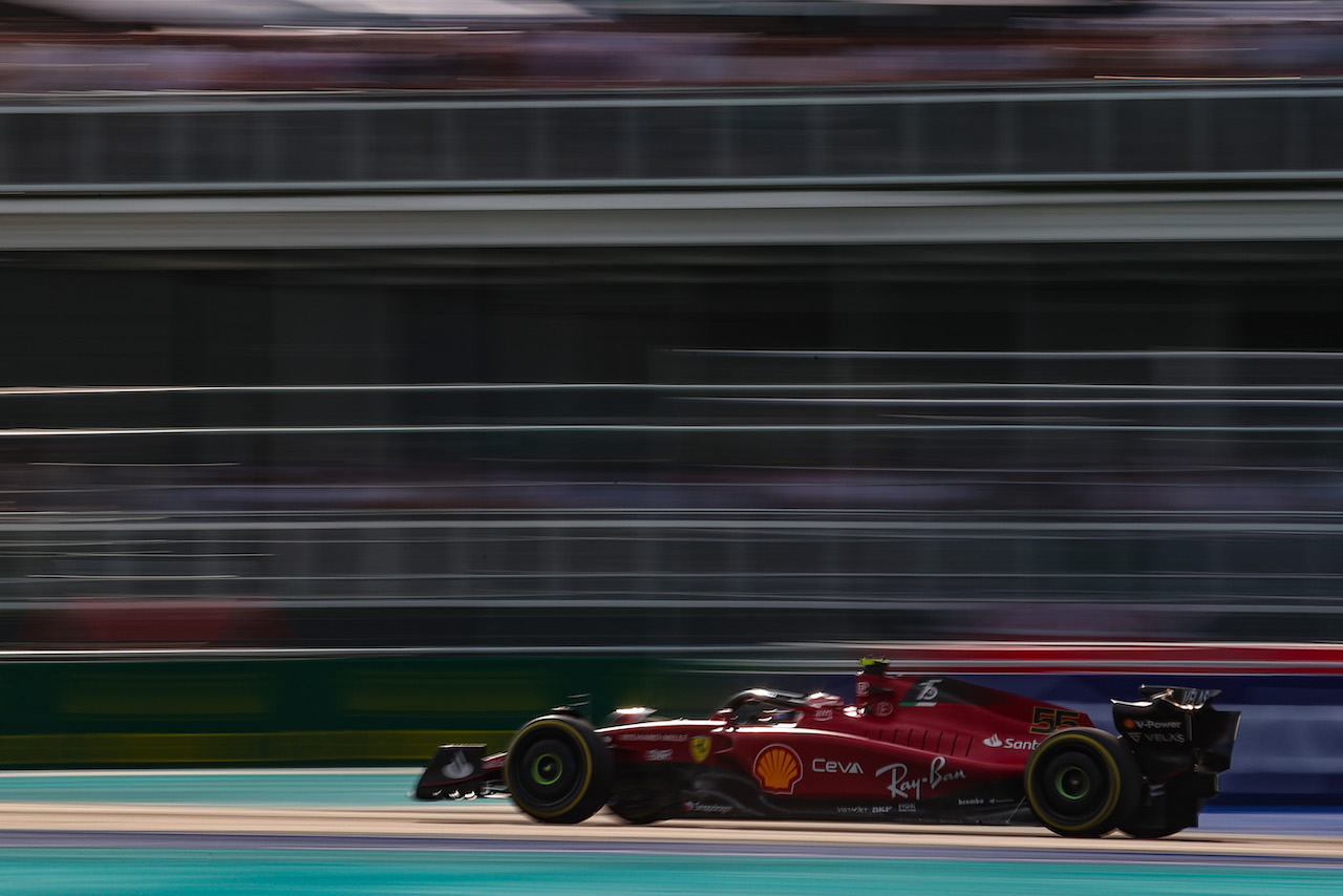 GP MIAMI, Carlos Sainz Jr (ESP), Ferrari 
06.05.2022. Formula 1 World Championship, Rd 5, Miami Grand Prix, Miami, Florida, USA, Practice Day.
- www.xpbimages.com, EMail: requests@xpbimages.com © Copyright: Charniaux / XPB Images