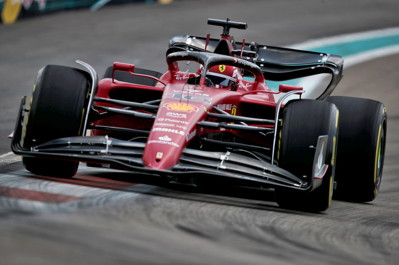 GP MIAMI, Charles Leclerc (MON) Ferrari F1-75.
06.05.2022. Formula 1 World Championship, Rd 5, Miami Grand Prix, Miami, Florida, USA, Practice Day.
 - www.xpbimages.com, EMail: requests@xpbimages.com © Copyright: Coates / XPB Images