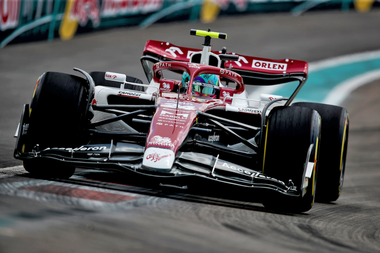 GP MIAMI, Guanyu Zhou (CHN) Alfa Romeo F1 Team C42.
06.05.2022. Formula 1 World Championship, Rd 5, Miami Grand Prix, Miami, Florida, USA, Practice Day.
 - www.xpbimages.com, EMail: requests@xpbimages.com © Copyright: Coates / XPB Images