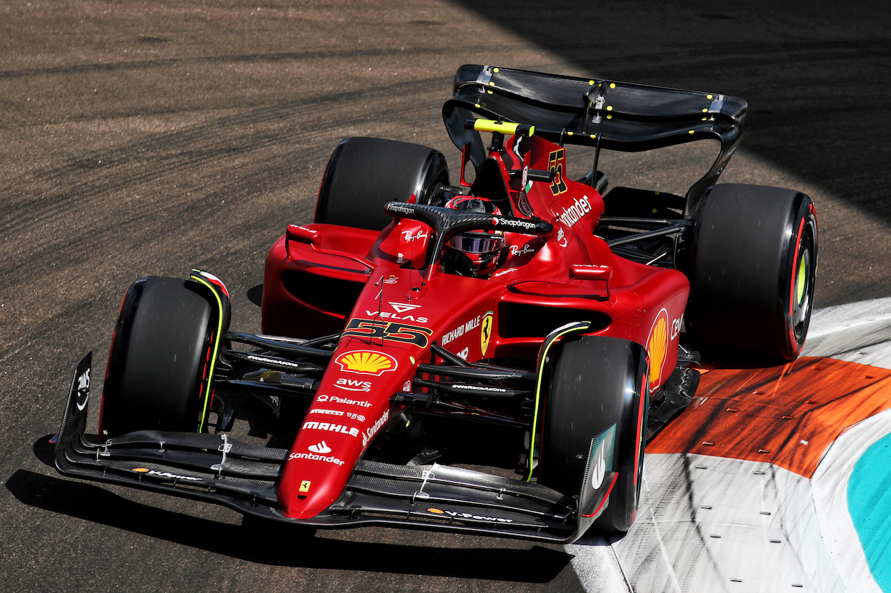 GP MIAMI, Carlos Sainz Jr (ESP) Ferrari F1-75.
06.05.2022. Formula 1 World Championship, Rd 5, Miami Grand Prix, Miami, Florida, USA, Practice Day.
 - www.xpbimages.com, EMail: requests@xpbimages.com © Copyright: Coates / XPB Images