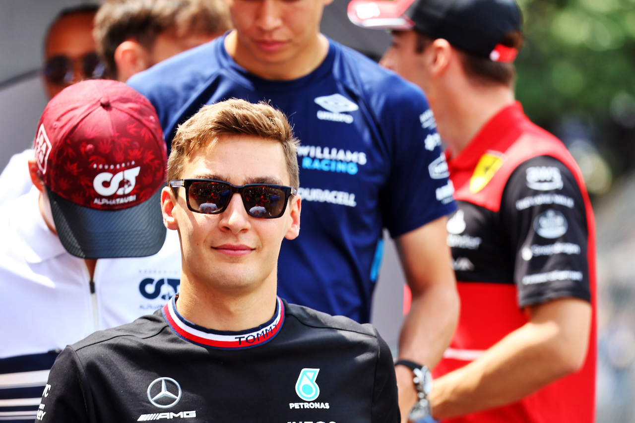 GP MONACO, George Russell (GBR) Mercedes AMG F1 on the drivers parade.
29.05.2022. Formula 1 World Championship, Rd 7, Monaco Grand Prix, Monte Carlo, Monaco, Gara Day.
- www.xpbimages.com, EMail: requests@xpbimages.com © Copyright: Batchelor / XPB Images