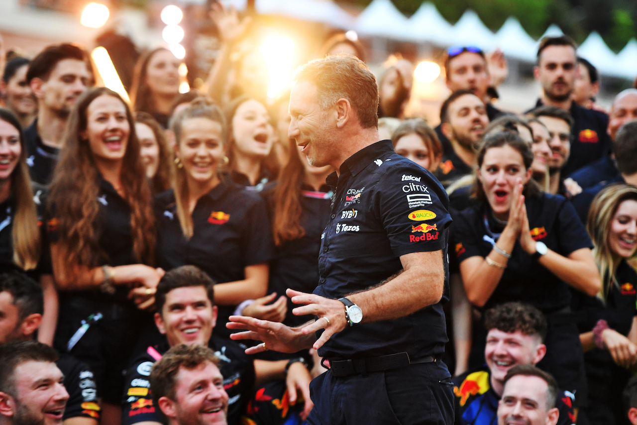 GP MONACO, Christian Horner (GBR) Red Bull Racing Team Principal at the post race celebration at the Red Bull Energy Station.
29.05.2022. Formula 1 World Championship, Rd 7, Monaco Grand Prix, Monte Carlo, Monaco, Gara Day.
- www.xpbimages.com, EMail: requests@xpbimages.com © Copyright: Price / XPB Images