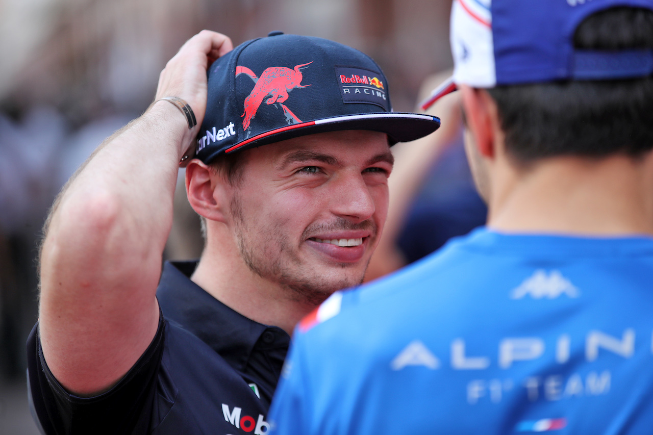 GP MONACO, Max Verstappen (NLD) Red Bull Racing on the drivers parade.
29.05.2022. Formula 1 World Championship, Rd 7, Monaco Grand Prix, Monte Carlo, Monaco, Gara Day.
 - www.xpbimages.com, EMail: requests@xpbimages.com © Copyright: Coates / XPB Images