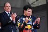 GP MONACO, Gara winner Sergio Perez (MEX) Red Bull Racing celebrates on the podium.
29.05.2022. Formula 1 World Championship, Rd 7, Monaco Grand Prix, Monte Carlo, Monaco, Gara Day.
- www.xpbimages.com, EMail: requests@xpbimages.com © Copyright: Price / XPB Images