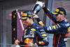 GP MONACO, (L to R): Gara winner Sergio Perez (MEX) Red Bull Racing celebrates on the podium with third placed team mate Max Verstappen (NLD) Red Bull Racing.
29.05.2022. Formula 1 World Championship, Rd 7, Monaco Grand Prix, Monte Carlo, Monaco, Gara Day.
- www.xpbimages.com, EMail: requests@xpbimages.com © Copyright: Price / XPB Images