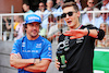 GP MONACO, (L to R): Fernando Alonso (ESP) Alpine F1 Team e George Russell (GBR) Mercedes AMG F1 on the drivers parade.
29.05.2022. Formula 1 World Championship, Rd 7, Monaco Grand Prix, Monte Carlo, Monaco, Gara Day.
 - www.xpbimages.com, EMail: requests@xpbimages.com © Copyright: Coates / XPB Images