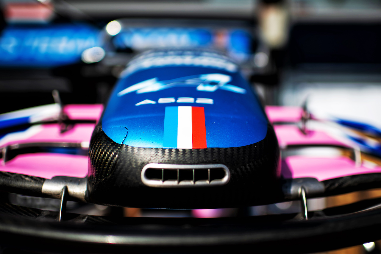 GP MONACO, Alpine F1 Team A522 nosecone.
26.05.2022. Formula 1 World Championship, Rd 7, Monaco Grand Prix, Monte Carlo, Monaco, Practice Day.
- www.xpbimages.com, EMail: requests@xpbimages.com © Copyright: Price / XPB Images