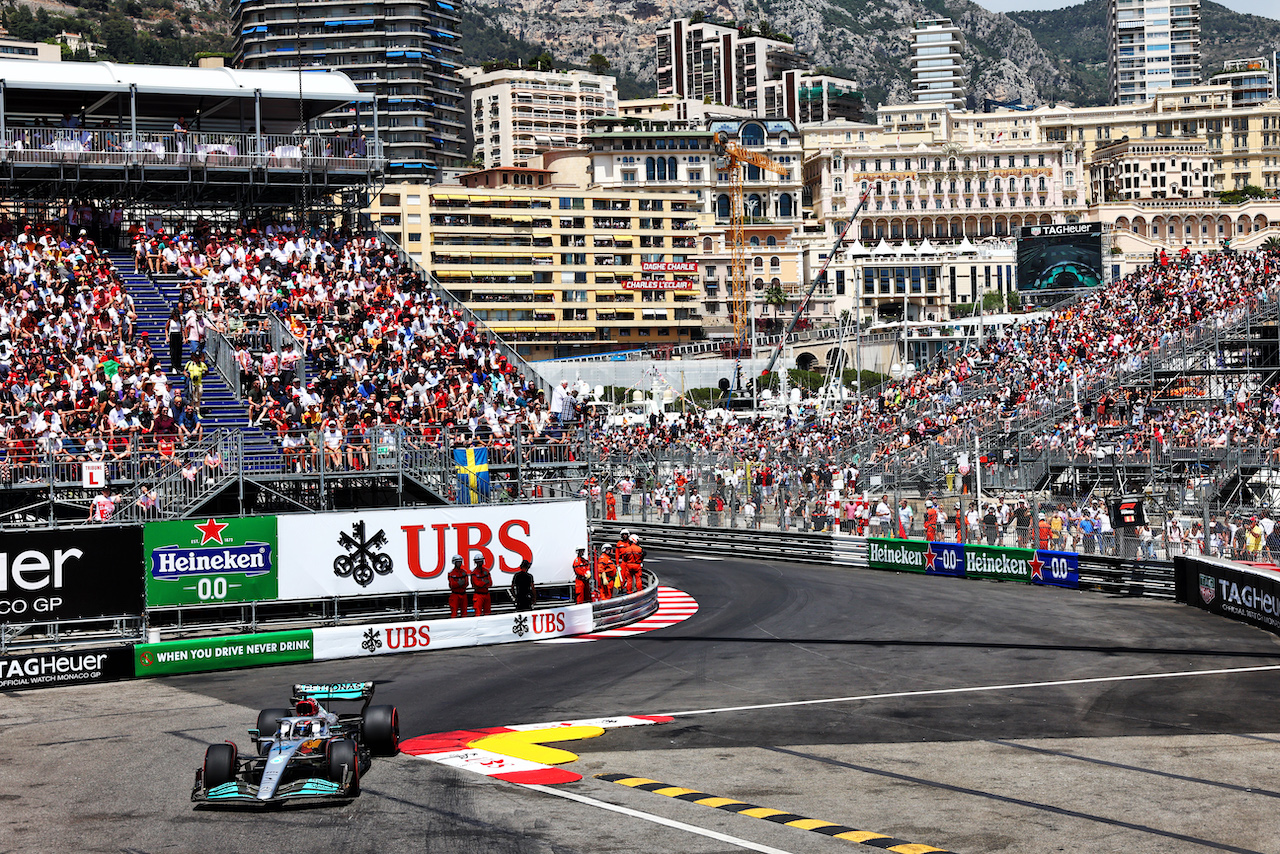 GP MONACO, George Russell (GBR) Mercedes AMG F1 W13.
28.05.2022. Formula 1 World Championship, Rd 7, Monaco Grand Prix, Monte Carlo, Monaco, Qualifiche Day.
- www.xpbimages.com, EMail: requests@xpbimages.com © Copyright: Batchelor / XPB Images