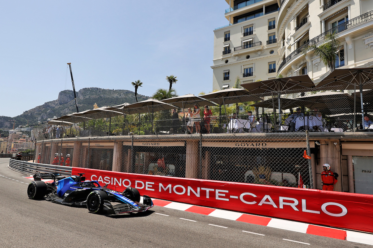 GP MONACO, Alexander Albon (THA) Williams Racing FW44.
27.05.2022. Formula 1 World Championship, Rd 7, Monaco Grand Prix, Monte Carlo, Monaco, Venerdi'.
- www.xpbimages.com, EMail: requests@xpbimages.com © Copyright: Moy / XPB Images
