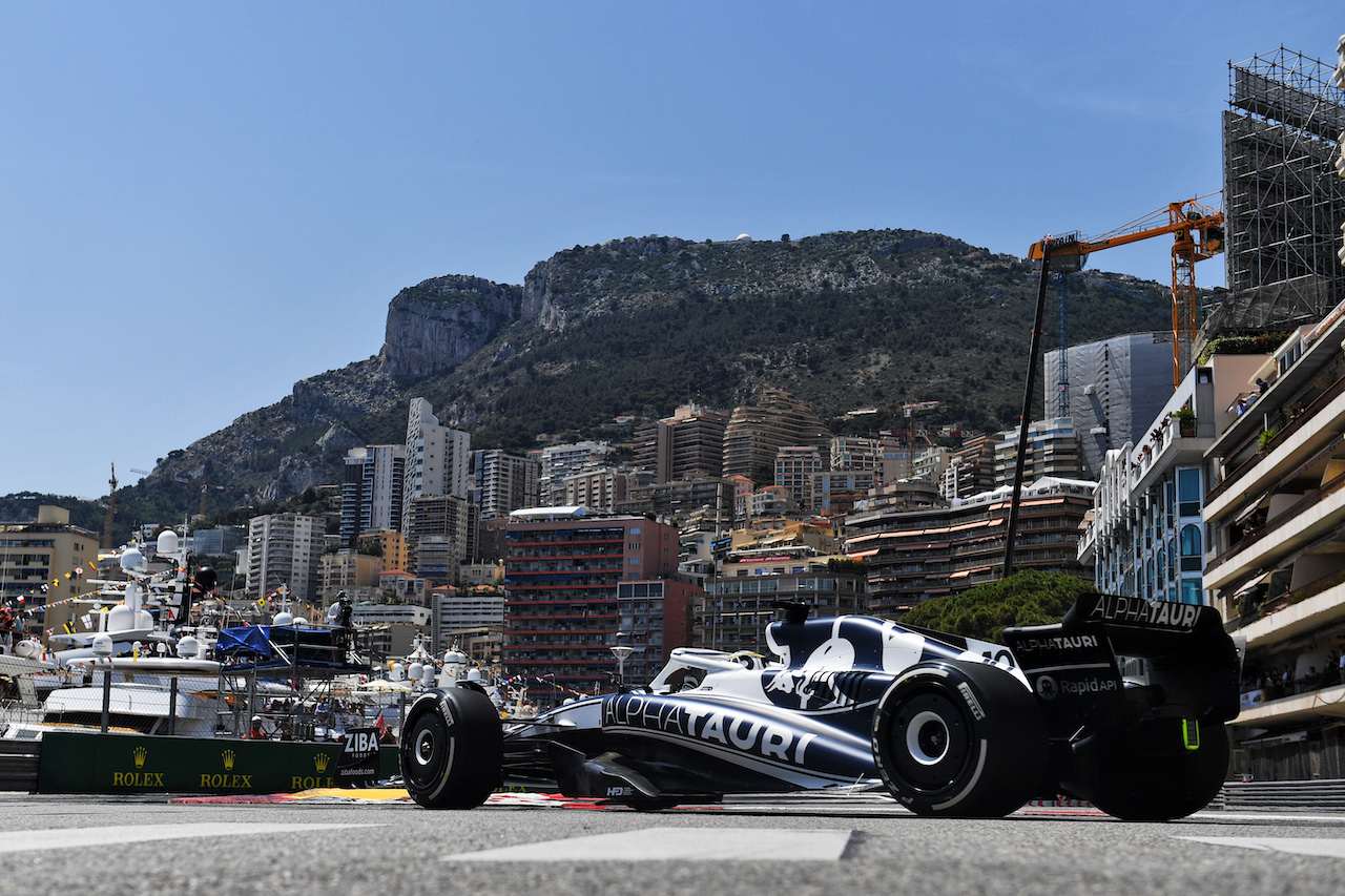 GP MONACO, Pierre Gasly (FRA) AlphaTauri AT03.

27.05.2022. Formula 1 World Championship, Rd 7, Monaco Grand Prix, Monte Carlo, Monaco, Venerdi'.
- www.xpbimages.com, EMail: requests@xpbimages.com © Copyright: Price / XPB Images