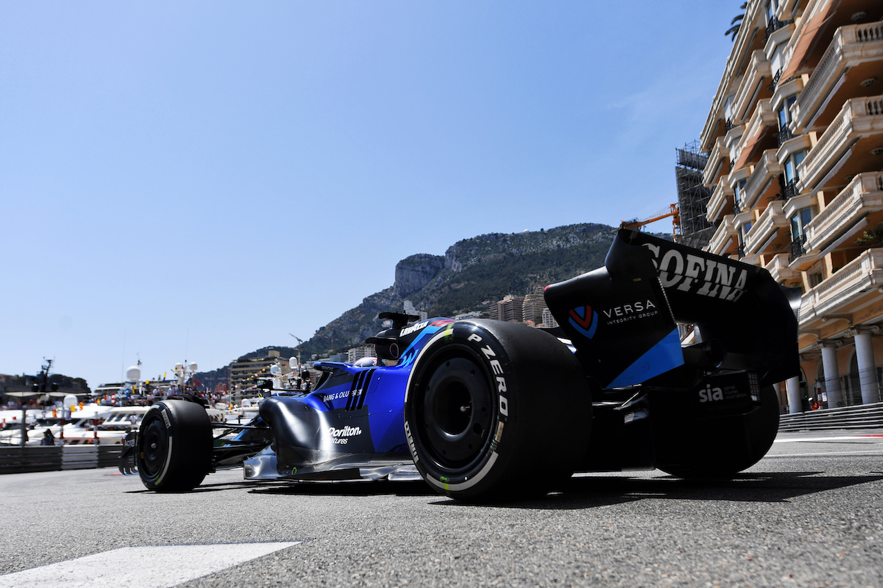 GP MONACO, Alexander Albon (THA) Williams Racing FW44.
27.05.2022. Formula 1 World Championship, Rd 7, Monaco Grand Prix, Monte Carlo, Monaco, Venerdi'.
- www.xpbimages.com, EMail: requests@xpbimages.com © Copyright: Price / XPB Images