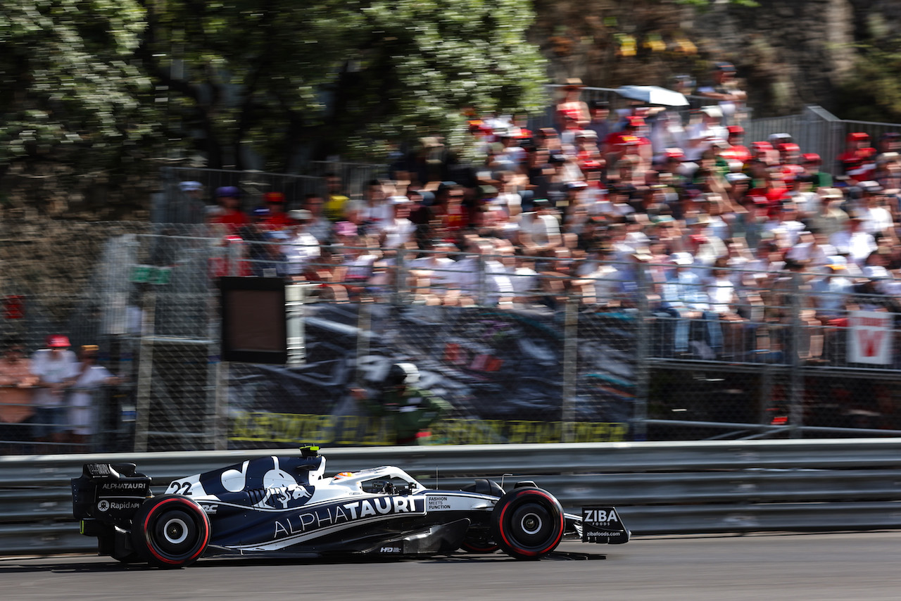 GP MONACO, Yuki Tsunoda (JPN), Alpha Tauri 
27.05.2022. Formula 1 World Championship, Rd 7, Monaco Grand Prix, Monte Carlo, Monaco, Venerdi'.
- www.xpbimages.com, EMail: requests@xpbimages.com ¬© Copyright: Charniaux / XPB Images