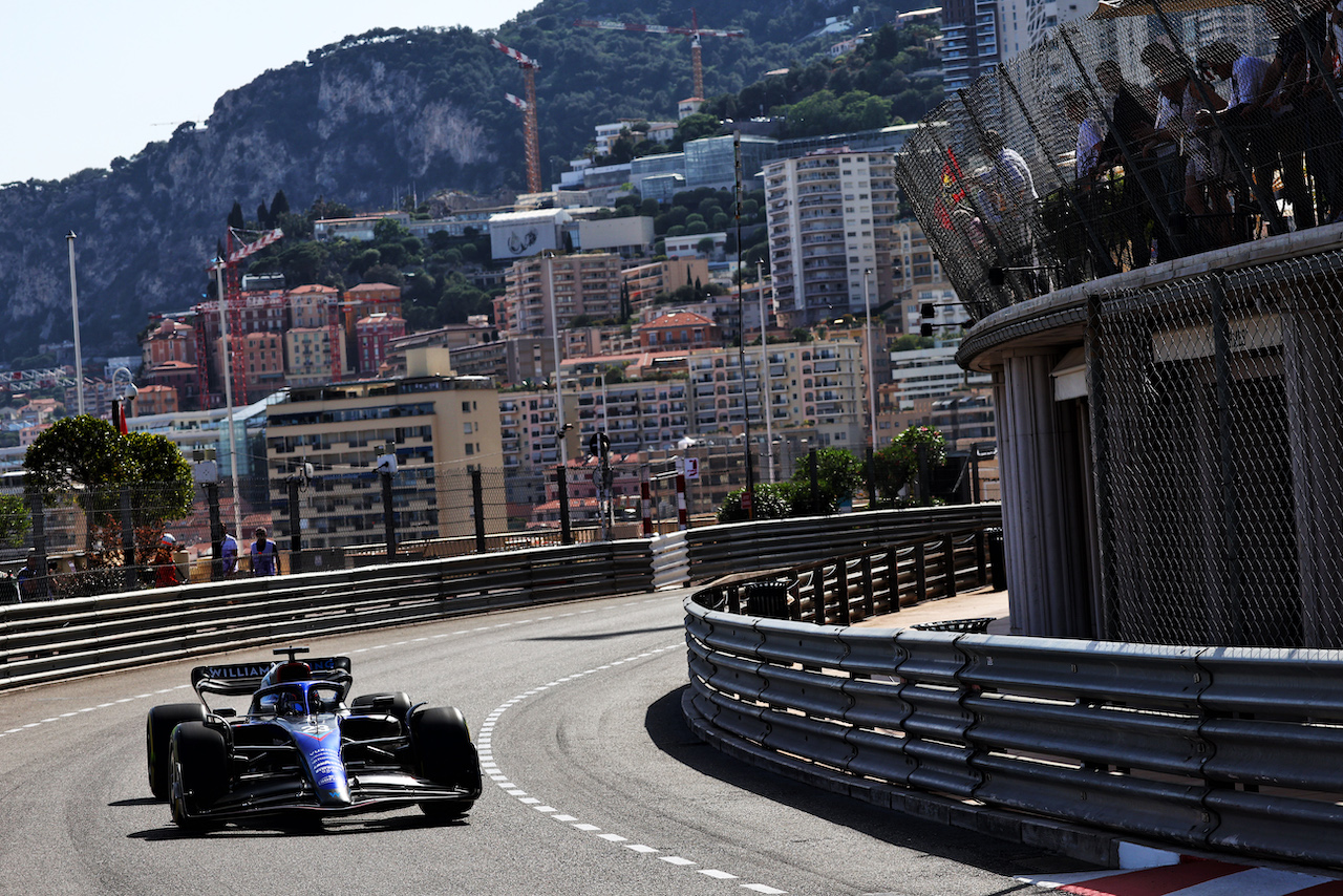 GP MONACO, Alexander Albon (THA) Williams Racing FW44.
27.05.2022. Formula 1 World Championship, Rd 7, Monaco Grand Prix, Monte Carlo, Monaco, Venerdi'.
- www.xpbimages.com, EMail: requests@xpbimages.com © Copyright: Batchelor / XPB Images