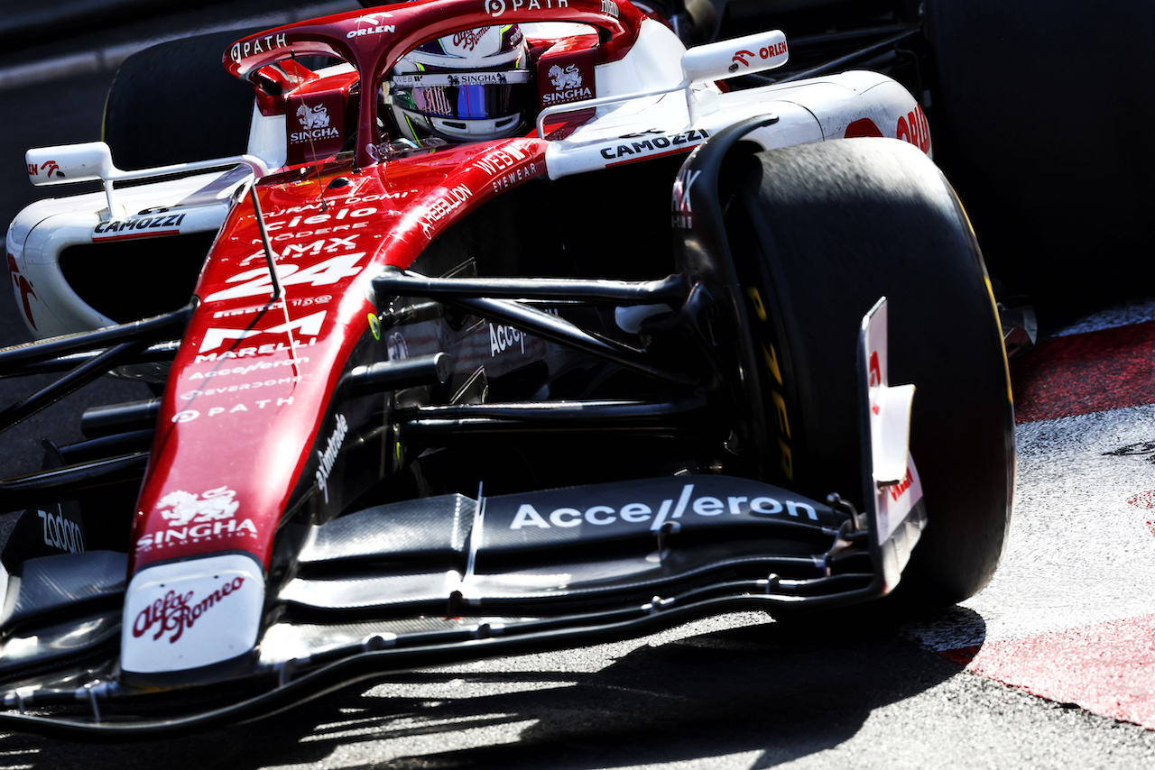 GP MONACO, Guanyu Zhou (CHN) Alfa Romeo F1 Team C42.
27.05.2022. Formula 1 World Championship, Rd 7, Monaco Grand Prix, Monte Carlo, Monaco, Venerdi'.
- www.xpbimages.com, EMail: requests@xpbimages.com © Copyright: Batchelor / XPB Images