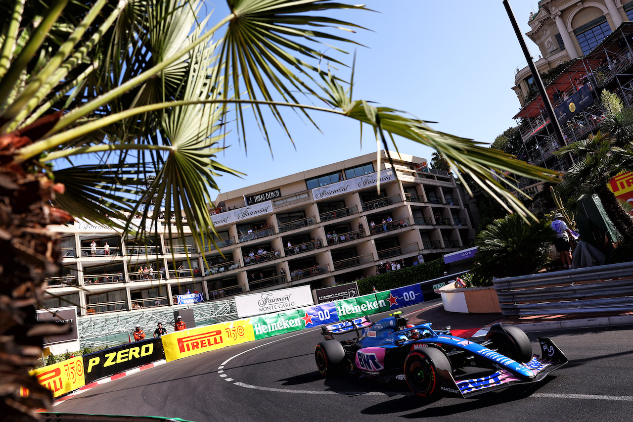 GP MONACO, Esteban Ocon (FRA) Alpine F1 Team A522.
27.05.2022. Formula 1 World Championship, Rd 7, Monaco Grand Prix, Monte Carlo, Monaco, Venerdi'.
- www.xpbimages.com, EMail: requests@xpbimages.com © Copyright: Batchelor / XPB Images