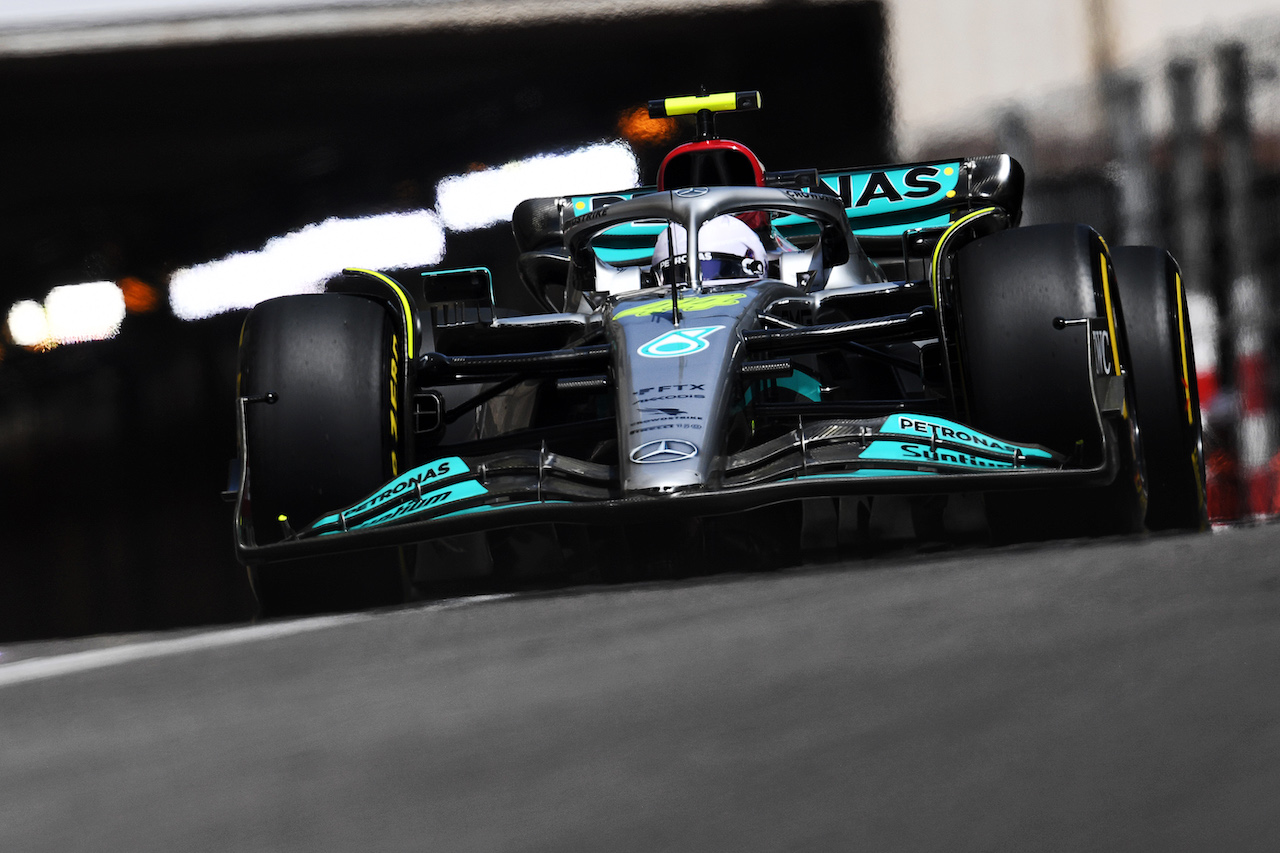 GP MONACO, Lewis Hamilton (GBR) Mercedes AMG F1 W13.
27.05.2022. Formula 1 World Championship, Rd 7, Monaco Grand Prix, Monte Carlo, Monaco, Venerdi'.
- www.xpbimages.com, EMail: requests@xpbimages.com © Copyright: Price / XPB Images