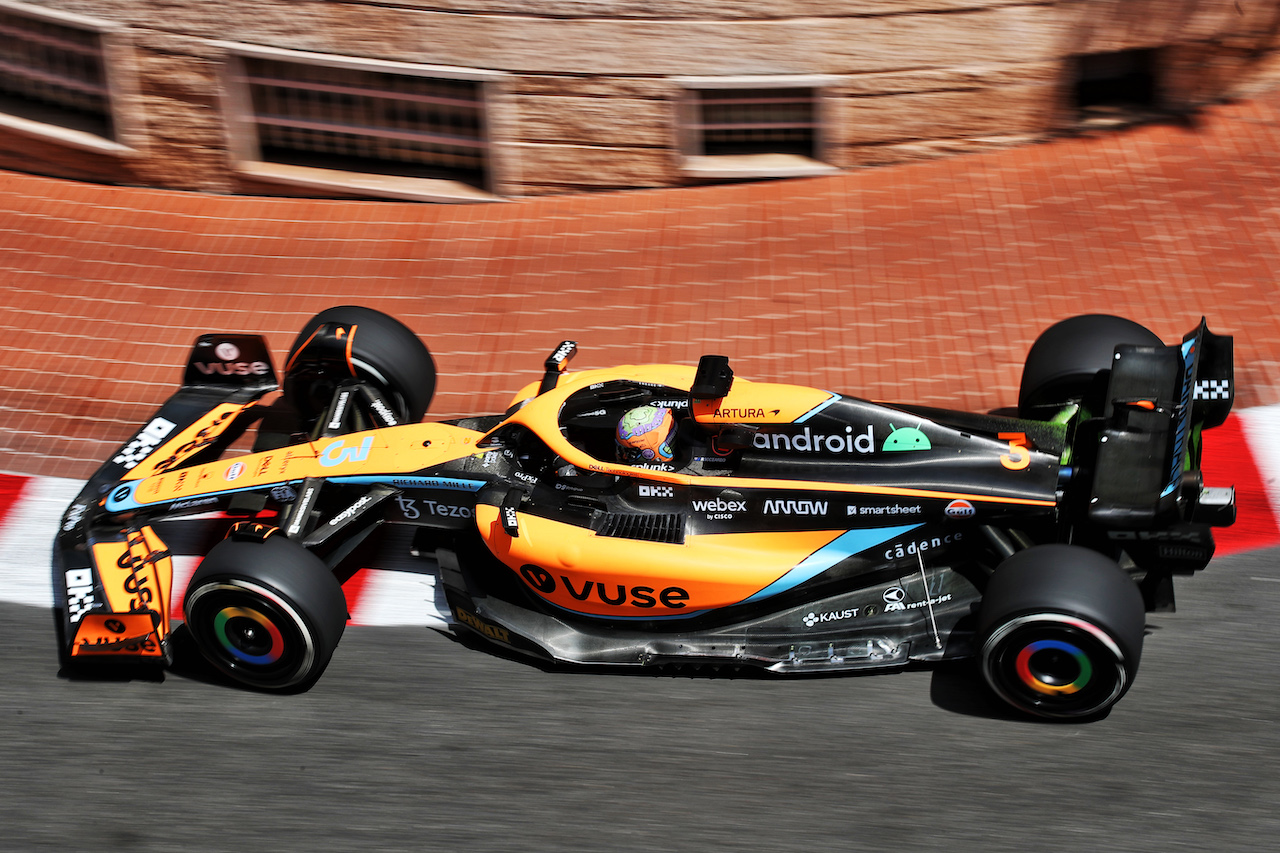 GP MONACO, Daniel Ricciardo (AUS) McLaren MCL36.
27.05.2022. Formula 1 World Championship, Rd 7, Monaco Grand Prix, Monte Carlo, Monaco, Venerdi'.
 - www.xpbimages.com, EMail: requests@xpbimages.com © Copyright: Coates / XPB Images