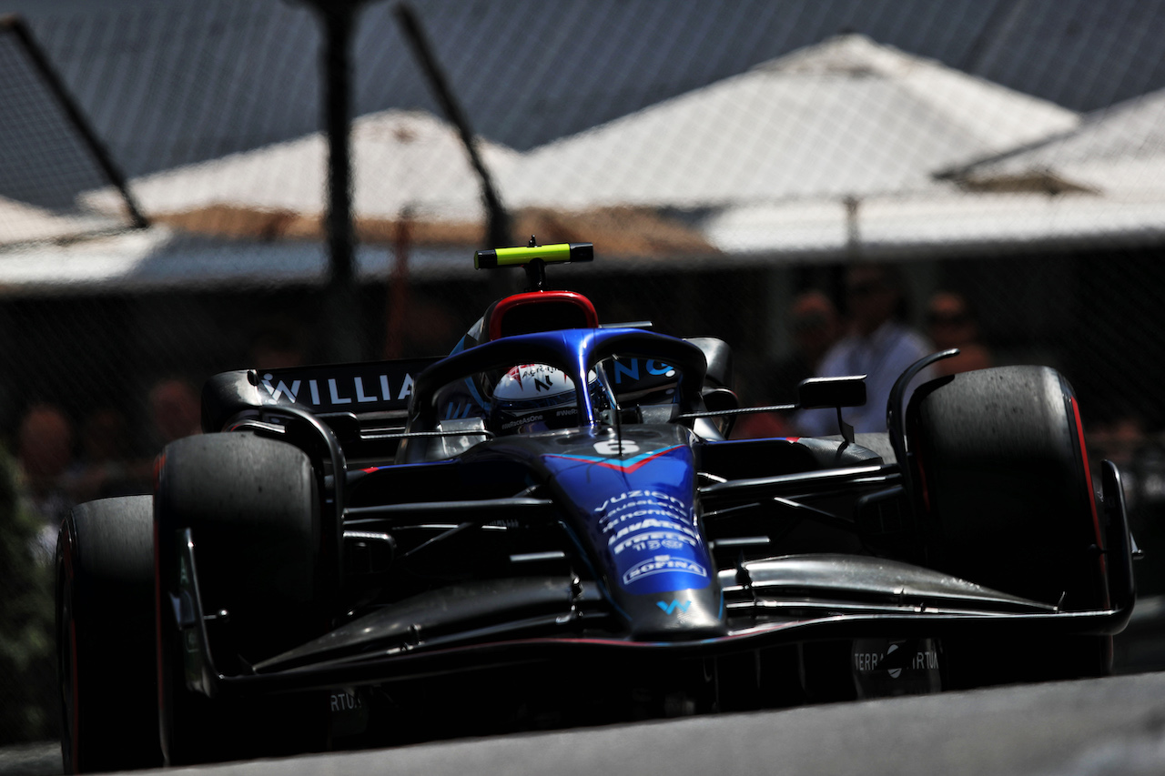 GP MONACO, Nicholas Latifi (CDN) Williams Racing FW44.
27.05.2022. Formula 1 World Championship, Rd 7, Monaco Grand Prix, Monte Carlo, Monaco, Venerdi'.
 - www.xpbimages.com, EMail: requests@xpbimages.com © Copyright: Coates / XPB Images