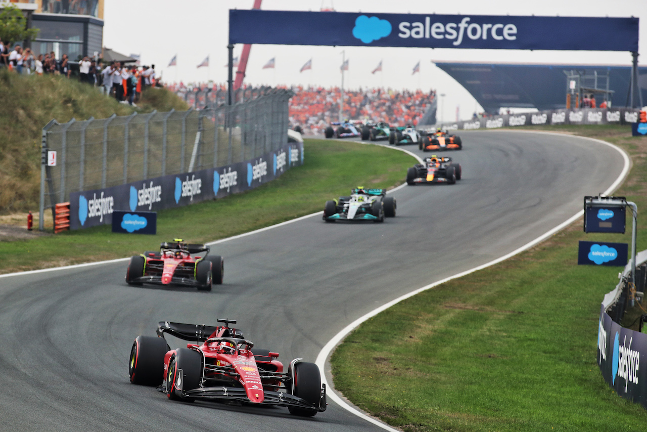 GP OLANDA, Charles Leclerc (MON) Ferrari F1-75 at the partenza of the race.
04.09.2022. Formula 1 World Championship, Rd 14, Dutch Grand Prix, Zandvoort, Netherlands, Gara Day.
 - www.xpbimages.com, EMail: requests@xpbimages.com © Copyright: Coates / XPB Images