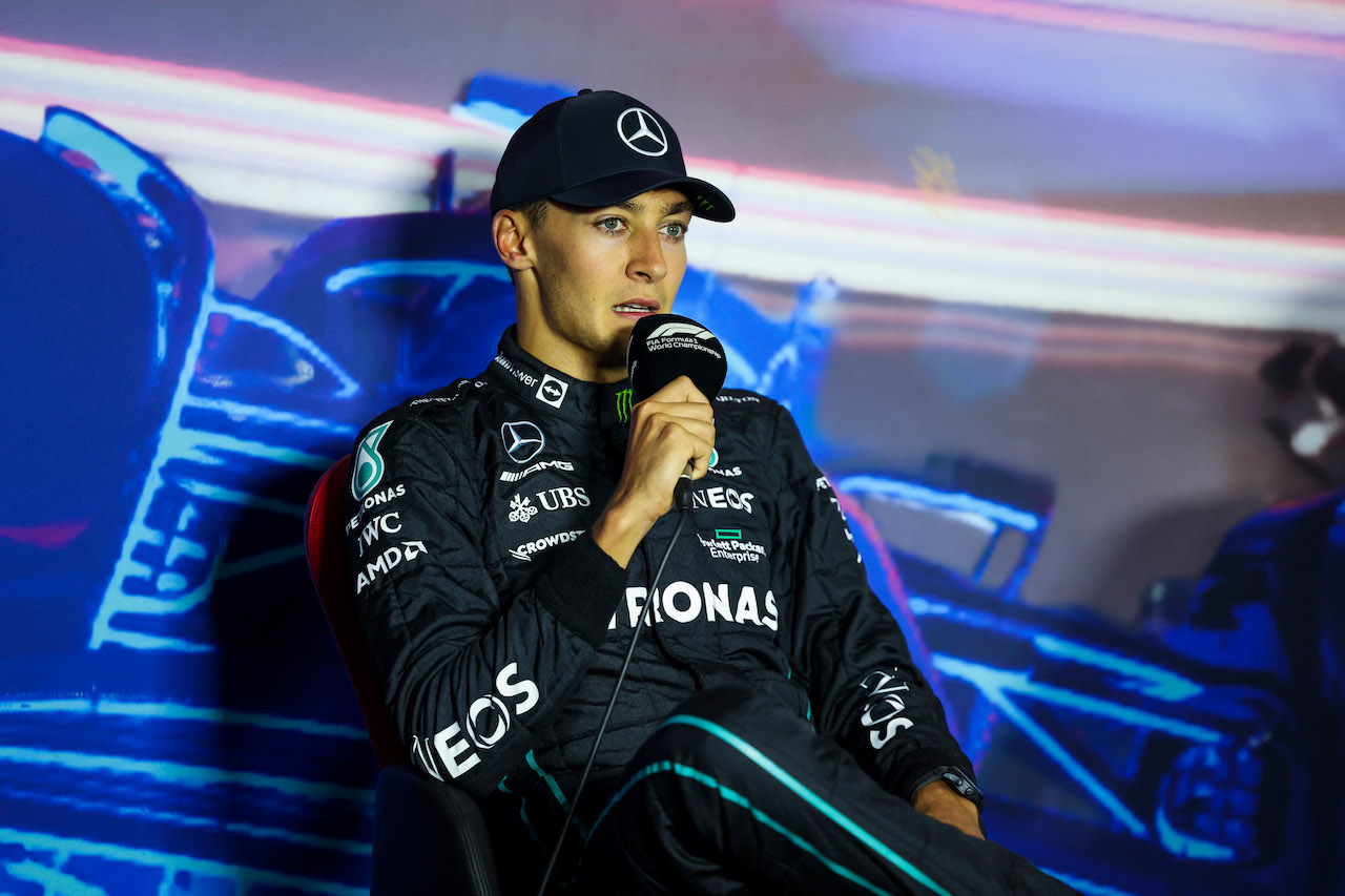 GP OLANDA, George Russell (GBR) Mercedes AMG F1 in the post race FIA Press Conference.
04.09.2022. Formula 1 World Championship, Rd 14, Dutch Grand Prix, Zandvoort, Netherlands, Gara Day.
- www.xpbimages.com, EMail: requests@xpbimages.com © Copyright: XPB Images