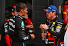 GP OLANDA, (L to R): George Russell (GBR) Mercedes AMG F1 with Max Verstappen (NLD) Red Bull Racing in parc ferme.
04.09.2022. Formula 1 World Championship, Rd 14, Dutch Grand Prix, Zandvoort, Netherlands, Gara Day.
 - www.xpbimages.com, EMail: requests@xpbimages.com © Copyright: Coates / XPB Images