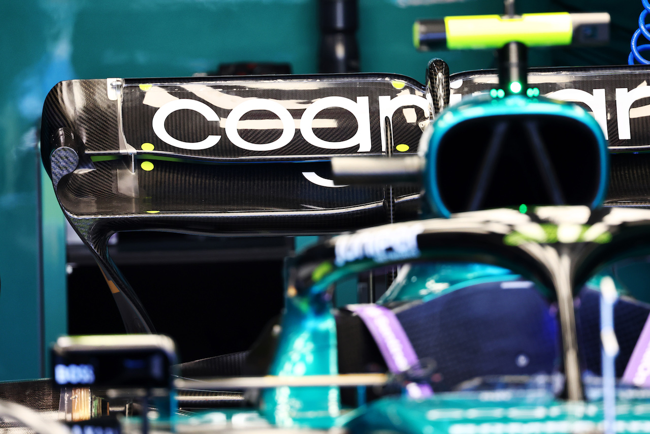 GP OLANDA, Aston Martin F1 Team AMR22 rear wing detail.
01.09.2022. Formula 1 World Championship, Rd 14, Dutch Grand Prix, Zandvoort, Netherlands, Preparation Day.
- www.xpbimages.com, EMail: requests@xpbimages.com © Copyright: Batchelor / XPB Images