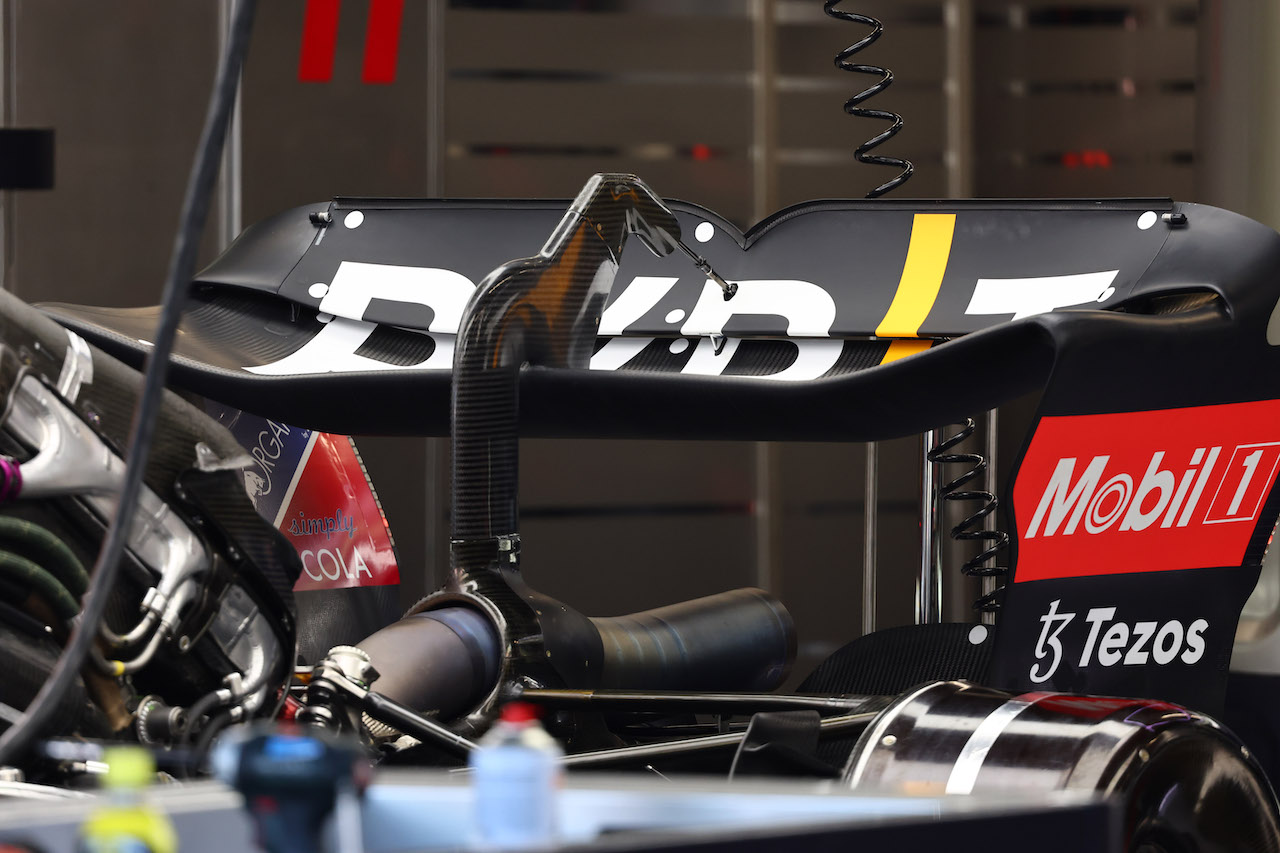 GP OLANDA, Red Bull Racing RB18 rear wing detail.
01.09.2022. Formula 1 World Championship, Rd 14, Dutch Grand Prix, Zandvoort, Netherlands, Preparation Day.
- www.xpbimages.com, EMail: requests@xpbimages.com © Copyright: Miltenburg / XPB Images