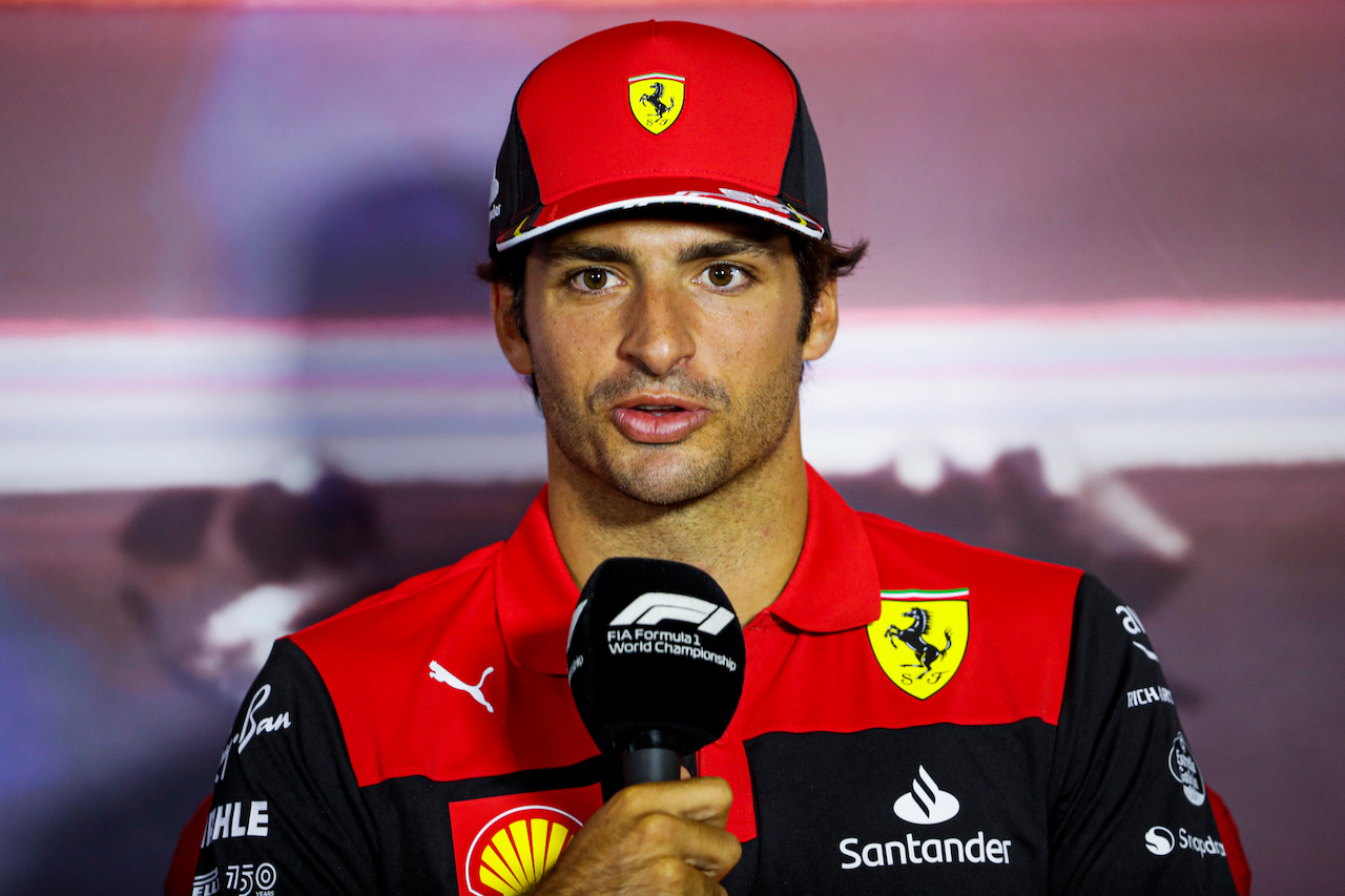 GP OLANDA, Carlos Sainz Jr (ESP) Ferrari in the FIA Press Conference.
01.09.2022. Formula 1 World Championship, Rd 14, Dutch Grand Prix, Zandvoort, Netherlands, Preparation Day.
- www.xpbimages.com, EMail: requests@xpbimages.com © Copyright: XPB Images