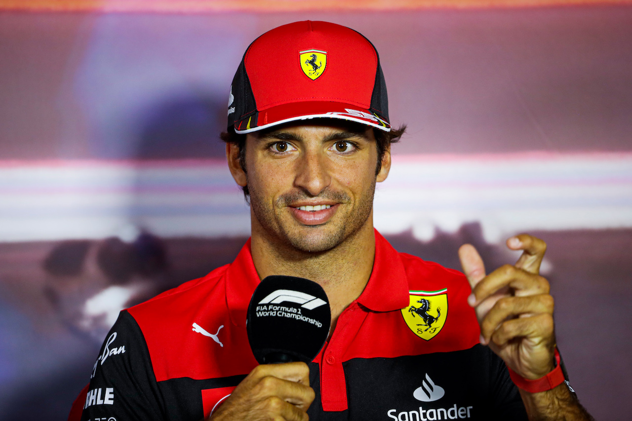 GP OLANDA, Carlos Sainz Jr (ESP) Ferrari in the FIA Press Conference.
01.09.2022. Formula 1 World Championship, Rd 14, Dutch Grand Prix, Zandvoort, Netherlands, Preparation Day.
- www.xpbimages.com, EMail: requests@xpbimages.com © Copyright: XPB Images