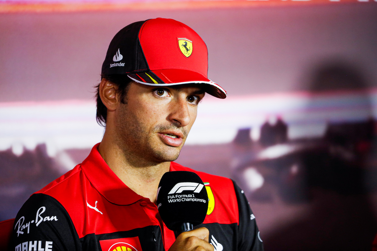 GP OLANDA, Carlos Sainz Jr (ESP) Ferrari in the FIA Press Conference.
01.09.2022. Formula 1 World Championship, Rd 14, Dutch Grand Prix, Zandvoort, Netherlands, Preparation Day.
- www.xpbimages.com, EMail: requests@xpbimages.com © Copyright: XPB Images