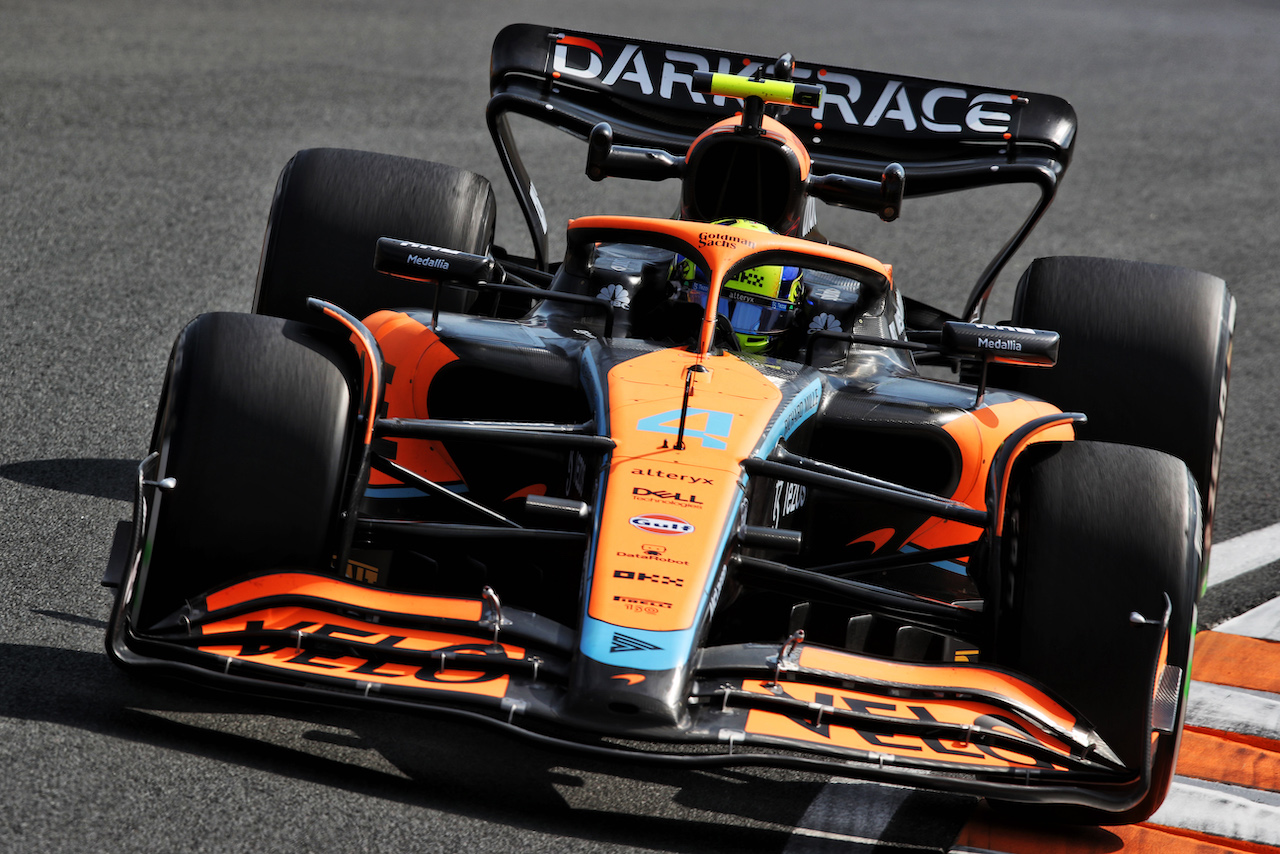 GP OLANDA, Lando Norris (GBR) McLaren MCL36.
02.09.2022. Formula 1 World Championship, Rd 14, Dutch Grand Prix, Zandvoort, Netherlands, Practice Day.
 - www.xpbimages.com, EMail: requests@xpbimages.com © Copyright: Coates / XPB Images