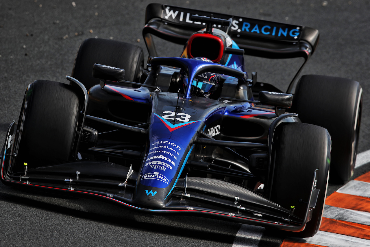 GP OLANDA, Alexander Albon (THA) Williams Racing FW44.
02.09.2022. Formula 1 World Championship, Rd 14, Dutch Grand Prix, Zandvoort, Netherlands, Practice Day.
 - www.xpbimages.com, EMail: requests@xpbimages.com © Copyright: Coates / XPB Images