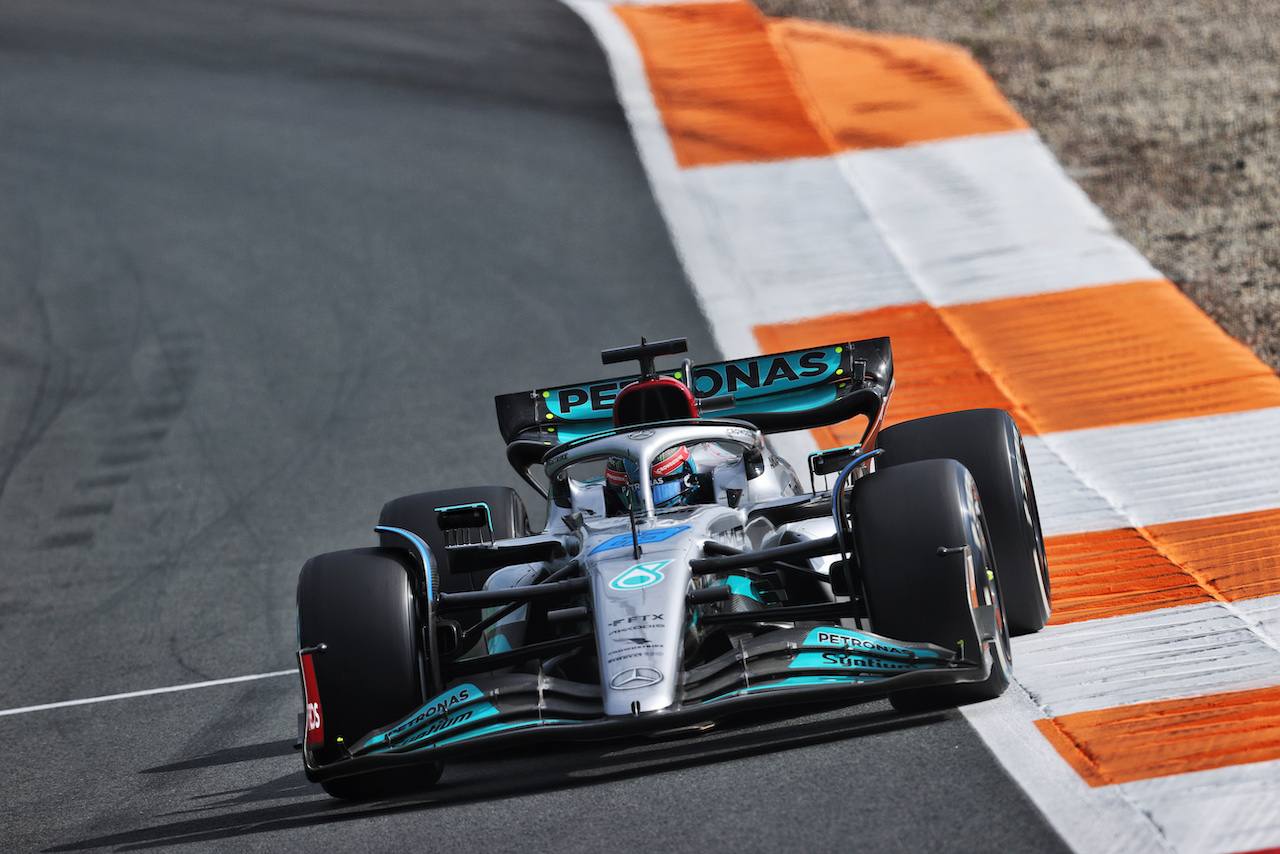 GP OLANDA, George Russell (GBR) Mercedes AMG F1 W13.
02.09.2022. Formula 1 World Championship, Rd 14, Dutch Grand Prix, Zandvoort, Netherlands, Practice Day.
- www.xpbimages.com, EMail: requests@xpbimages.com © Copyright: Moy / XPB Images