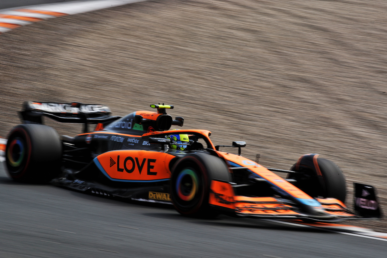 GP OLANDA, Lando Norris (GBR) McLaren MCL36.
02.09.2022. Formula 1 World Championship, Rd 14, Dutch Grand Prix, Zandvoort, Netherlands, Practice Day.
 - www.xpbimages.com, EMail: requests@xpbimages.com © Copyright: Coates / XPB Images