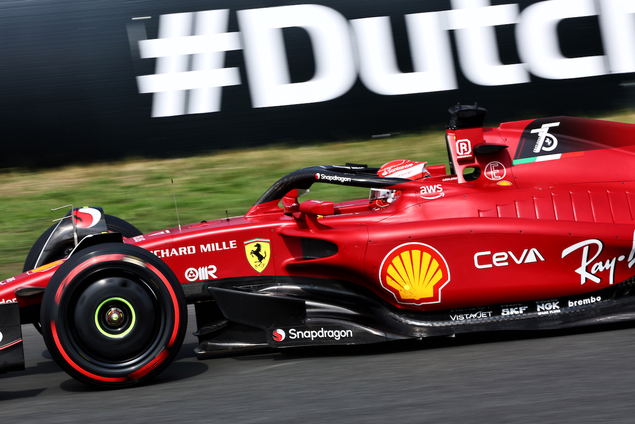 GP OLANDA, Charles Leclerc (MON) Ferrari F1-75.
02.09.2022. Formula 1 World Championship, Rd 14, Dutch Grand Prix, Zandvoort, Netherlands, Practice Day.
- www.xpbimages.com, EMail: requests@xpbimages.com © Copyright: Miltenburg / XPB Images