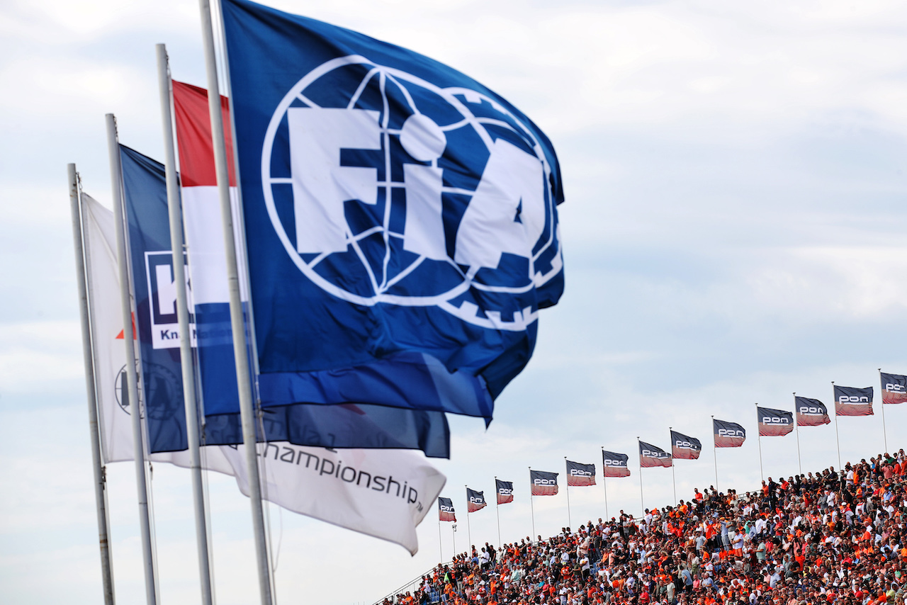 GP OLANDA, Circuit Atmosfera flags e fans in the grandstand.
02.09.2022. Formula 1 World Championship, Rd 14, Dutch Grand Prix, Zandvoort, Netherlands, Practice Day.
 - www.xpbimages.com, EMail: requests@xpbimages.com © Copyright: Coates / XPB Images