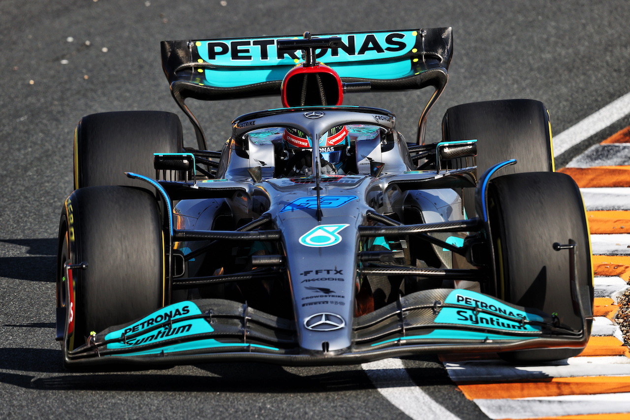 GP OLANDA, George Russell (GBR) Mercedes AMG F1 W13.
02.09.2022. Formula 1 World Championship, Rd 14, Dutch Grand Prix, Zandvoort, Netherlands, Practice Day.
- www.xpbimages.com, EMail: requests@xpbimages.com © Copyright: Moy / XPB Images