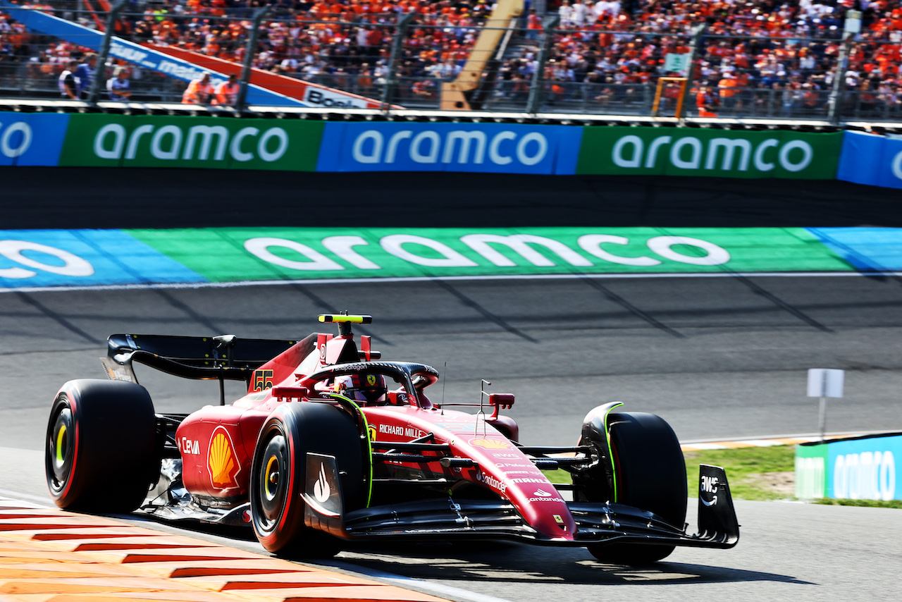 GP OLANDA, Carlos Sainz Jr (ESP) Ferrari F1-75.
02.09.2022. Formula 1 World Championship, Rd 14, Dutch Grand Prix, Zandvoort, Netherlands, Practice Day.
- www.xpbimages.com, EMail: requests@xpbimages.com © Copyright: Miltenburg / XPB Images