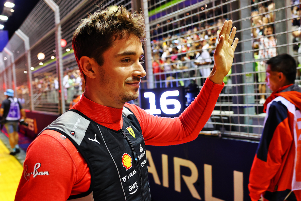 GP SINGAPORE, Charles Leclerc (MON) Ferrari on the grid.
02.10.2022. Formula 1 World Championship, Rd 17, Singapore Grand Prix, Marina Bay Street Circuit, Singapore, Gara Day.
- www.xpbimages.com, EMail: requests@xpbimages.com © Copyright: Batchelor / XPB Images