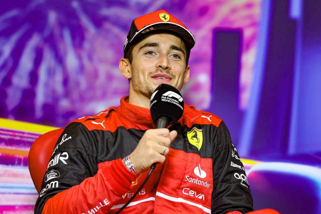 GP SINGAPORE, Charles Leclerc (MON) Ferrari in the post race FIA Press Conference.
02.10.2022. Formula 1 World Championship, Rd 17, Singapore Grand Prix, Marina Bay Street Circuit, Singapore, Gara Day.
- www.xpbimages.com, EMail: requests@xpbimages.com © Copyright: XPB Images