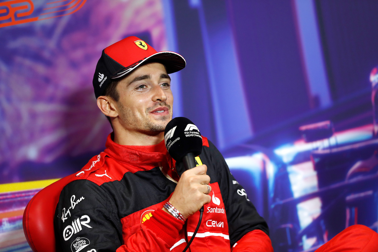 GP SINGAPORE, Charles Leclerc (MON) Ferrari in the post race FIA Press Conference.
02.10.2022. Formula 1 World Championship, Rd 17, Singapore Grand Prix, Marina Bay Street Circuit, Singapore, Gara Day.
- www.xpbimages.com, EMail: requests@xpbimages.com © Copyright: XPB Images