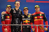 GP SINGAPORE, 1st place Sergio Perez (MEX) Red Bull Racing RB18, 2nd place Charles Leclerc (MON) Ferrari F1-75 e 3rd place Carlos Sainz Jr (ESP) Ferrari F1-75.
02.10.2022. Formula 1 World Championship, Rd 17, Singapore Grand Prix, Marina Bay Street Circuit, Singapore, Gara Day.
- www.xpbimages.com, EMail: requests@xpbimages.com © Copyright: Batchelor / XPB Images