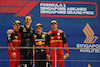 GP SINGAPORE, 1st place Sergio Perez (MEX) Red Bull Racing RB18, 2nd place Charles Leclerc (MON) Ferrari F1-75 e 3rd place Carlos Sainz Jr (ESP) Ferrari F1-75.
02.10.2022. Formula 1 World Championship, Rd 17, Singapore Grand Prix, Marina Bay Street Circuit, Singapore, Gara Day.
- www.xpbimages.com, EMail: requests@xpbimages.com ¬© Copyright: Batchelor / XPB Images