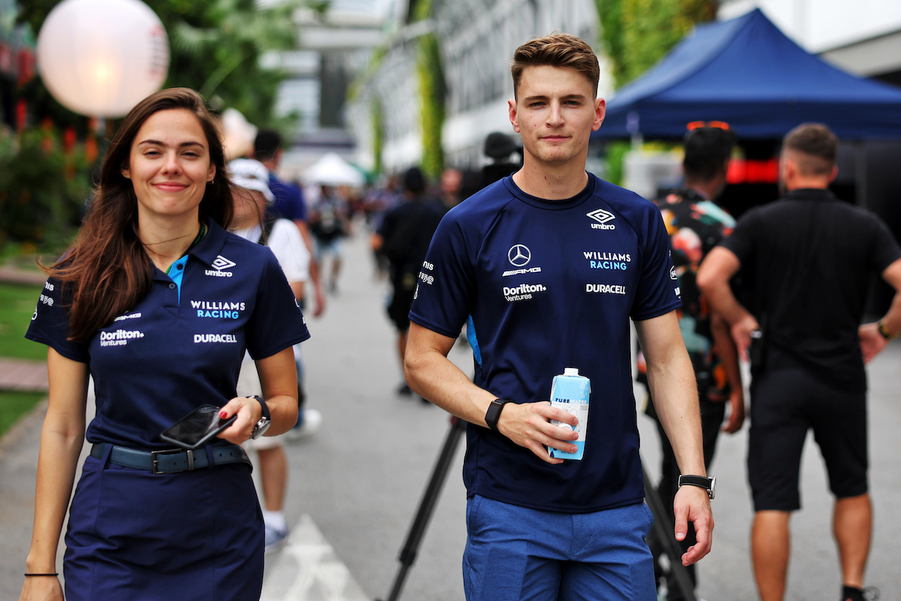 GP SINGAPORE, Logan Sargeant (USA) Williams Racing Academy Driver.
29.09.2022. Formula 1 World Championship, Rd 17, Singapore Grand Prix, Marina Bay Street Circuit, Singapore, Preparation Day.
- www.xpbimages.com, EMail: requests@xpbimages.com © Copyright: Bearne / XPB Images