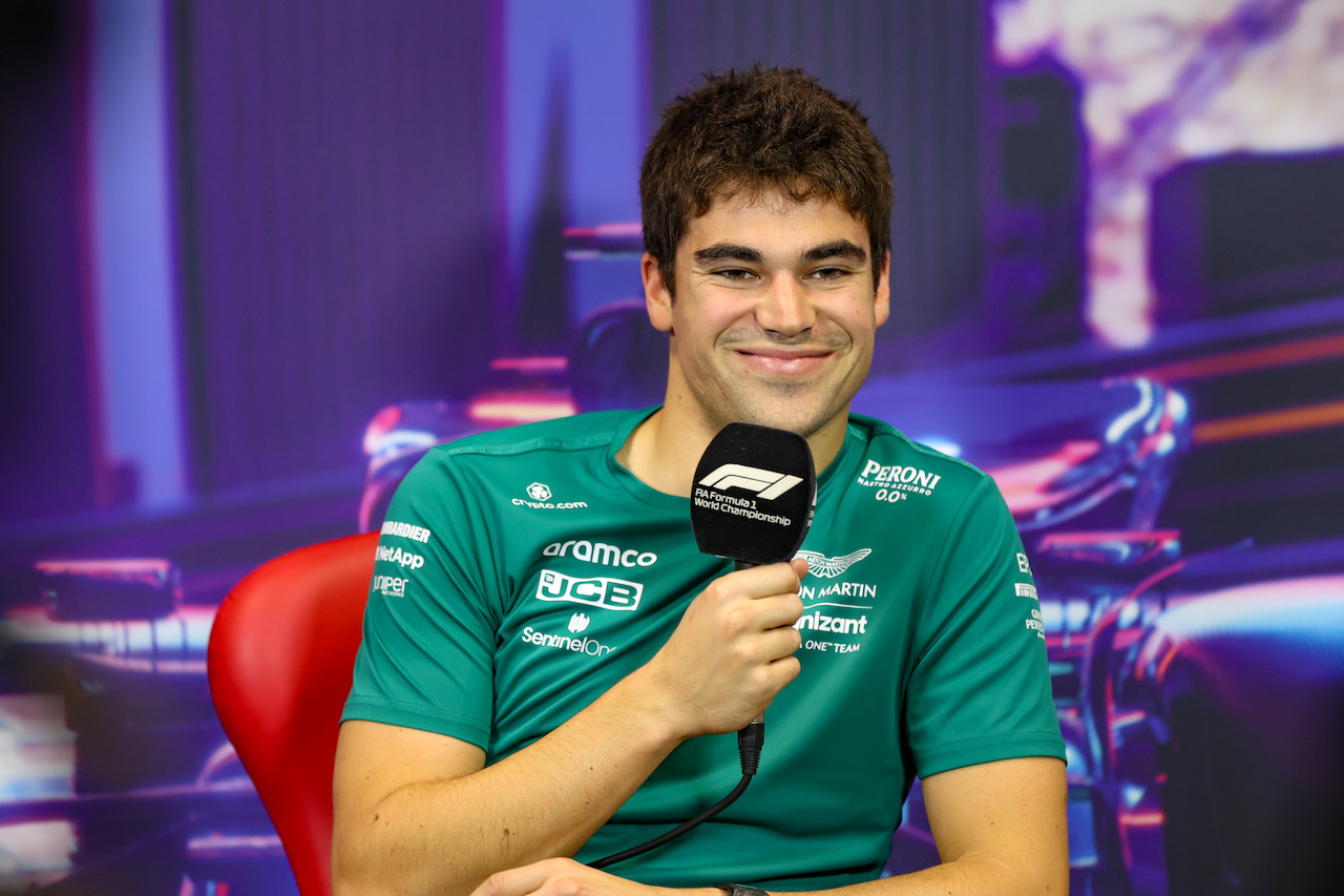 GP SINGAPORE, Lance Stroll (CDN) Aston Martin F1 Team in the FIA Press Conference.
29.09.2022. Formula 1 World Championship, Rd 17, Singapore Grand Prix, Marina Bay Street Circuit, Singapore, Preparation Day.
- www.xpbimages.com, EMail: requests@xpbimages.com © Copyright: XPB Images