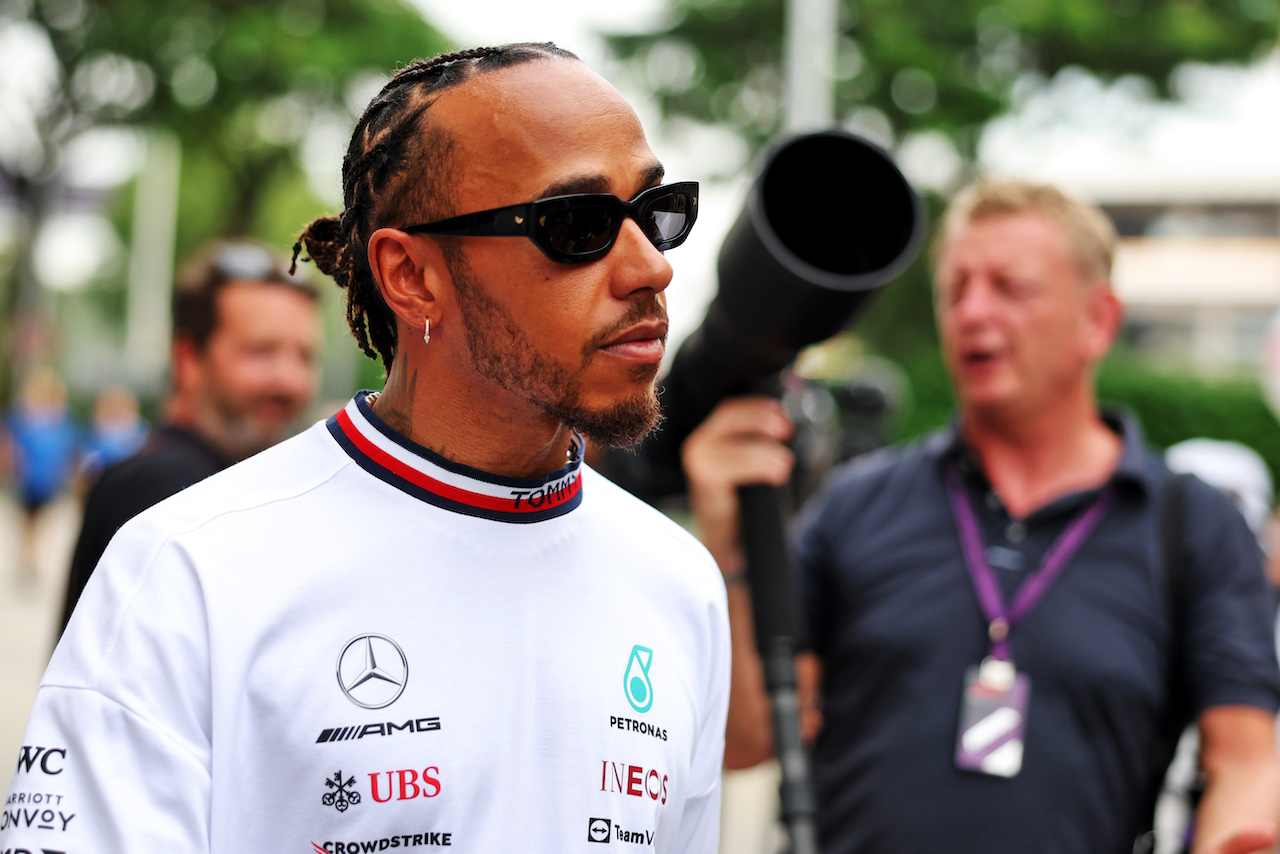 GP SINGAPORE, Lewis Hamilton (GBR) Mercedes AMG F1.
29.09.2022. Formula 1 World Championship, Rd 17, Singapore Grand Prix, Marina Bay Street Circuit, Singapore, Preparation Day.
- www.xpbimages.com, EMail: requests@xpbimages.com © Copyright: Bearne / XPB Images